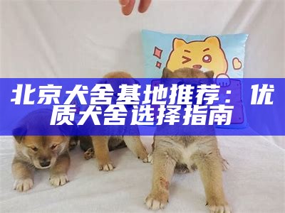 北京犬舍基地推荐：优质犬舍选择指南